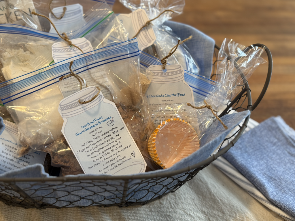 ingredients mix basket